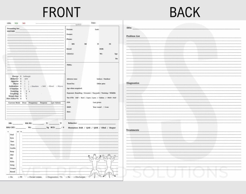 Small Animal Case Log Notebook