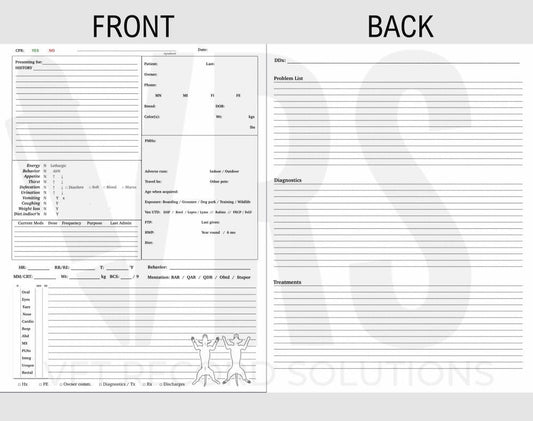 Small Animal Case Log Notebook