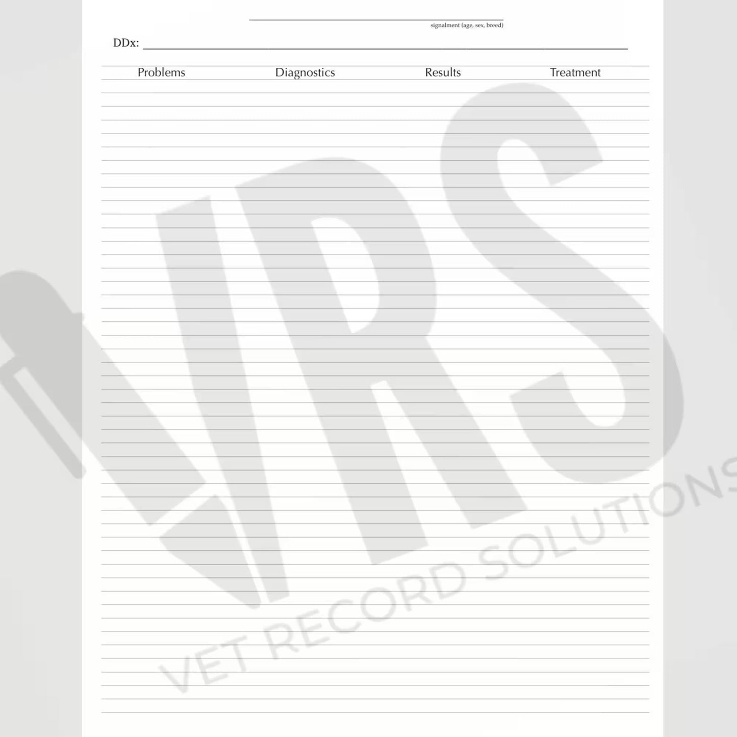 Equine Case Log Notebook