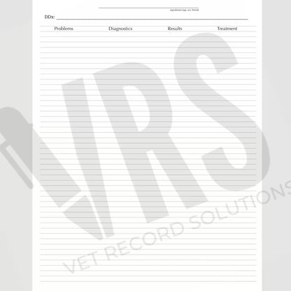 Equine Case Log Notebook