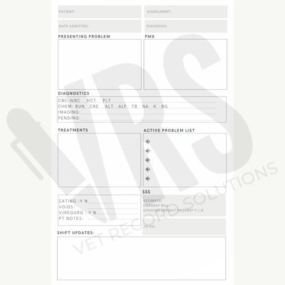 Inpatient Rounding Template