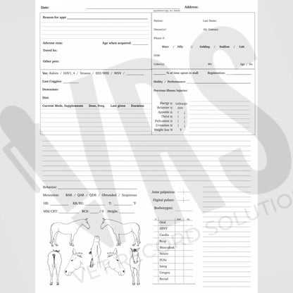Equine Case Log Notebook